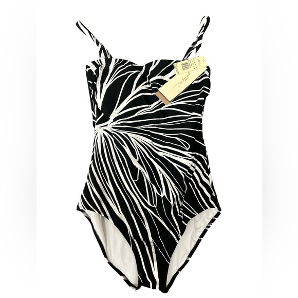 Gottex BS070 Buona Sera Bandeau One Piece Swimsuit Size 10 - Picture 1 of 3